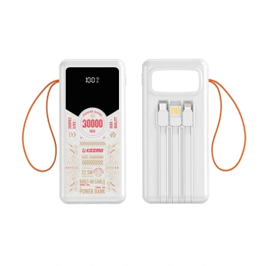 Pin dự phòng 30.000mAh Kozmo KM04 - Sạc nhanh, An toàn, Công suất lớn, 2 màu Đen Trắng, Giá chỉ 585.000 VND 3
