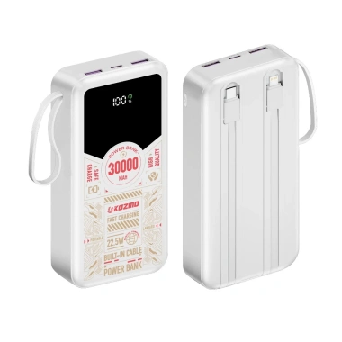Pin dự phòng 30.000mAh Kozmo KM04 - Sạc nhanh, An toàn, Công suất lớn, 2 màu Đen Trắng, Giá chỉ 585.000 VND 4