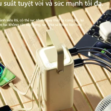 Pin dự phòng 50.000‑80.000mAh sạc nhanh kèm 4 dây, đèn LED - Giá chỉ 275.000₫ 2