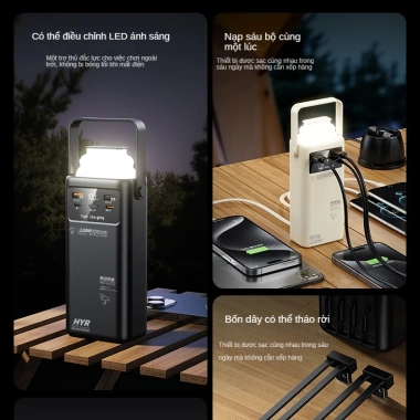 Pin dự phòng 50.000‑80.000mAh sạc nhanh kèm 4 dây, đèn LED - Giá chỉ 275.000₫ 4