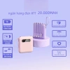 Pin dự phòng di động 20.000mAh dung lượng lớn, kèm 4 đầu cắm đa năng - Giá chỉ 150.000₫