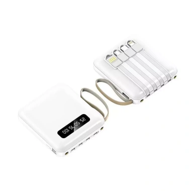 Pin dự phòng di động 20.000mAh dung lượng lớn, kèm 4 đầu cắm đa năng - Giá chỉ 150.000₫