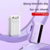 Pin dự phòng DX242 20.000mAh 4 cáp đồng thời sạc, hiển thị màn hình nhẹ cho Android iPhone – 178.000 VND 5