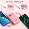 Pin dự phòng GOOJODOQ 10.000mAh có dây - Phát hiện camera, di động, sạc Type-C 5