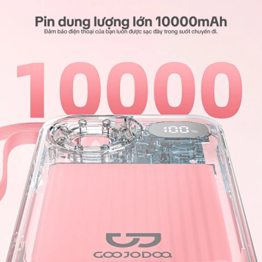Pin dự phòng GOOJODOQ 10.000mAh có dây - Phát hiện camera, di động, sạc Type-C 6