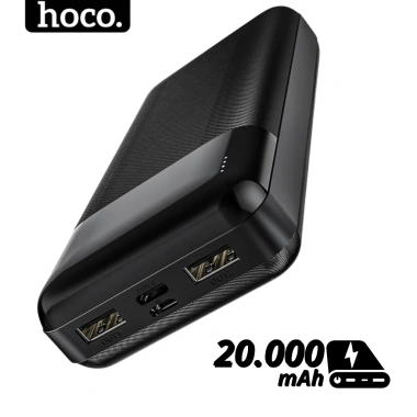 Pin dự phòng Hoco 20.000mAh sạc nhanh, an toàn, LED báo pin, 2 USB + TypeC, giá 188.888 VND