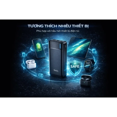 Pin Dự Phòng Hoco SU02 20.000mAh 2 USB Output, Micro Type-C Input, Sạc Nhiều Thiết Bị, Bền Bỉ Giá 129k 2
