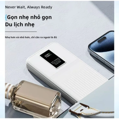 Pin dự phòng Mega-Power 30.000mAh sạc nhanh 22.5W và cáp đôi - Bền du lịch, giảm 139k 7