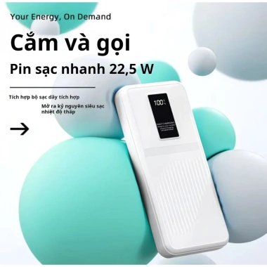Pin dự phòng Mega-Power 30.000mAh sạc nhanh 22.5W và cáp đôi - Bền du lịch, giảm 139k 8