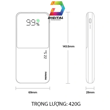 Pin Dự Phòng Remax RPP-623 20.000mAh Sạc Nhanh Chính Hãng - Giá chỉ 365.000đ