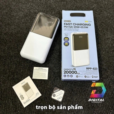 Pin Dự Phòng Remax RPP-623 20.000mAh Sạc Nhanh Chính Hãng - Giá chỉ 365.000đ