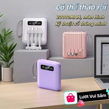 Pin dự phòng T493 20.000mAh Sạc kho báu F5 PD25W - Sạc nhanh, tặng dây sạc, chỉ 29.500₫ 5