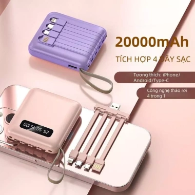 Pin dự phòng T493 20.000mAh Sạc kho báu F5 PD25W - Sạc nhanh, tặng dây sạc, chỉ 29.500₫ 6