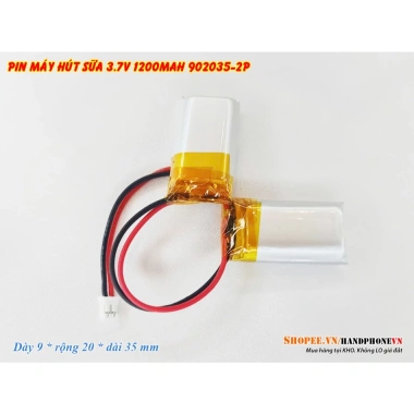 Pin Li-Po 3.7V 902.035-2P 1.200mAh Dày 9mm cho Máy Hút Sữa & Loa Bluetooth - Giá chỉ 95.000₫