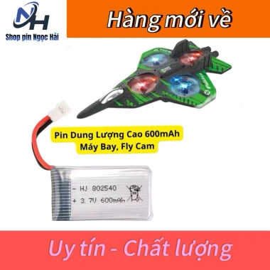 Pin Lipo 600mAh 25C 3.7V cho Flycam, Drone, Máy Bay - Tương Thích Nhiều Thiết Bị, Giá 79.000₫