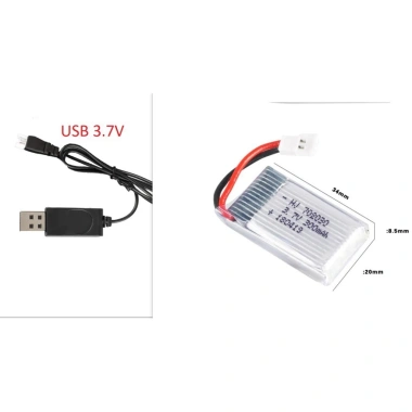 Pin Lipo 600mAh 25C 3.7V cho Flycam, Drone, Máy Bay - Tương Thích Nhiều Thiết Bị, Giá 79.000₫