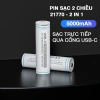 Pin Sac 21.770 5.000mAh cho Đèn pin LED công suất cao Beston xả lớn dự phòng xe điện - Xám 139k giảm giá