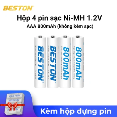 Pin Sạc AA AAA Dung Lượng Cao Beston Giá 39.000đ Phù hợp micro karaoke, đồ chơi, chuột máy tính, đèn pin, loa 9