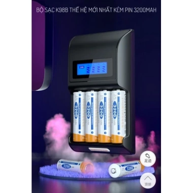 Pin sạc AA Doublepow 8 Pin 3.200mAh Sạc K209 dung lượng cao giá ưu đãi 149.000₫ 6