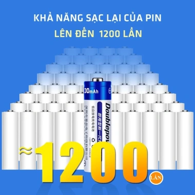 Pin sạc AAA 1.250mAh Doublepow - Dung lượng cao, sạc lại 1.200 lần an toàn, chính hãng 7 Pin sạc AAA 1.250mAh Doublepow - Dung lượng cao, sạc lại 1.200 lần an toàn, chính hãng 7
