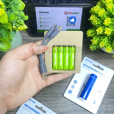 Pin sạc AAA 3AC-25 1.5V Lithium 04 viên - Sạc nhanh USB Type C, giá 280.000₫