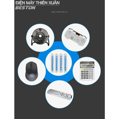 Pin sạc AAA Beston 1.300mAh 4 viên - Dùng cho remote TV, đồ chơi, đồng hồ - Giá 89.000₫ 6