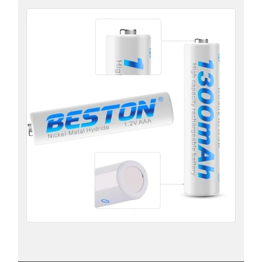 Pin sạc AAA Beston 1.300mAh 4 viên - Dùng cho remote TV, đồ chơi, đồng hồ - Giá 89.000₫ 8