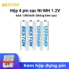 Pin sạc AAA Beston 1.300mAh 4 viên - Dùng cho remote TV, đồ chơi, đồng hồ - Giá 89.000₫ 10