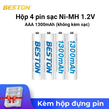 Pin sạc AAA Beston 1.300mAh 4 viên - Dùng cho remote TV, đồ chơi, đồng hồ - Giá 89.000₫ 10