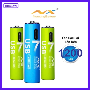 Pin sạc AAA Nuoxing 1.200mWh USB-C cho micro, remote, đồng hồ, đồ chơi – Giá 89.186₫ 3