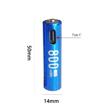 Pin sạc AA/AAA 1.5V Type C Pulisheng kèm dây sạc PN05 - Giá chỉ 88.000đ 2