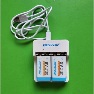 Pin sạc Beston 9V Li-ion - Bộ sạc pin vuông cho micro không dây, đồng hồ, 81.000₫ 10