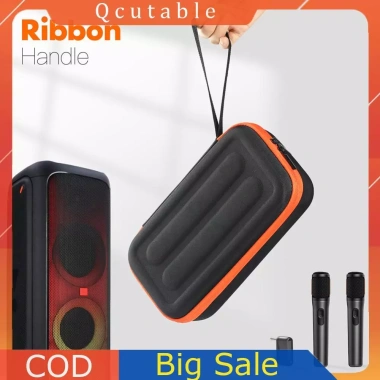 Pin Sạc Cầm Tay Mic Du Lịch, Túi Đựng Chống Thấm EVA, Vỏ Cứng, 2 Khe Cắm cho JBL PartyBox Mic – Không Dây 5