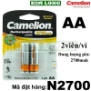 Pin sạc Camelion AA 2.700mAh, AA 2.500mAh, AAA 1.100mAh 1.2V Ni‑MH - Giá chỉ 88.000₫ 2