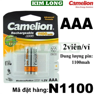 Pin sạc Camelion AA 2.700mAh, AA 2.500mAh, AAA 1.100mAh 1.2V Ni‑MH - Giá chỉ 88.000₫