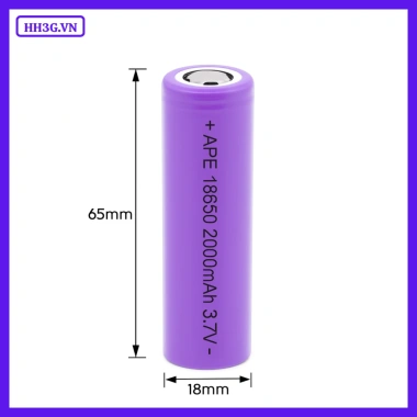 Pin sạc Cell APE Lithium 18.650 2.000mAh 3.7V - Dùng cho đèn pin, quạt mini, sạc dự phòng, giá ưu đãi 58.500 VND 5
