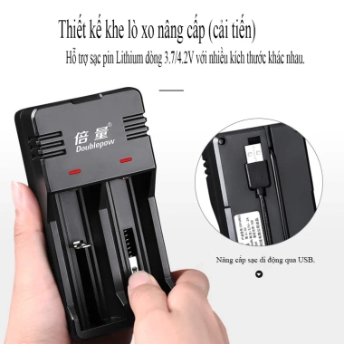 Pin Sạc Doublepow 26.650 11.100mWh Li-ion + Sạc Đa Năng USB DP-UK63 Tự Ngắt Thông Minh - Chính Hãng, Giá chỉ 67.000₫