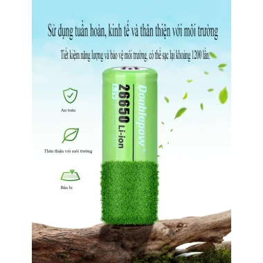 Pin Sạc Doublepow 26.650 11.100mWh Li-ion + Sạc Đa Năng USB DP-UK63 Tự Ngắt Thông Minh - Chính Hãng, Giá chỉ 67.000₫