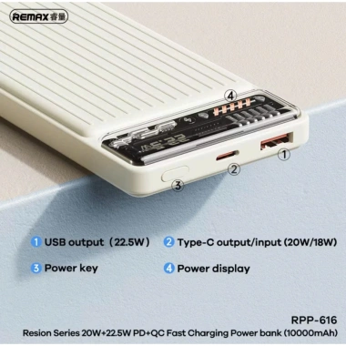 Pin sạc dự phòng 10.000mAh 5 trong 1 - 4 dây sạc, USB, đèn pin, 122.550 VND