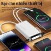Pin Sạc Dự Phòng 10.000mAh Có Quà Tặng 4 Dây Sạc Nhanh, Màn Hình LED Đèn Pin 8