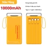 Pin Sạc Dự Phòng 10.000mAh Có Quà Tặng 4 Dây Sạc Nhanh, Màn Hình LED Đèn Pin 10