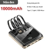 Pin sạc dự phòng 10.000mAh - Sạc nhanh, dung lượng cao, 4 dây sạc đa năng, có quà tặng 9