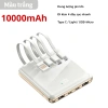 Pin sạc dự phòng 10.000mAh - Sạc nhanh, dung lượng cao, 4 dây sạc đa năng, có quà tặng 10