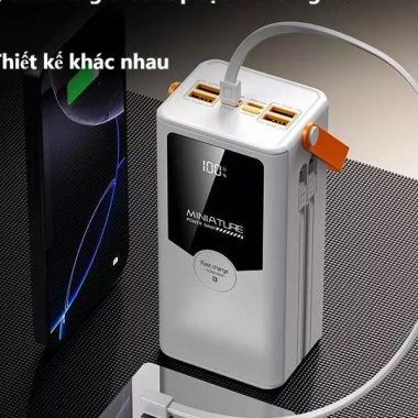 Pin Sạc Dự Phòng 120W 50.000-80.000mAh Tặng Cáp Nhanh, Dây Dài Đa Dạng, Dung Lượng Lớn