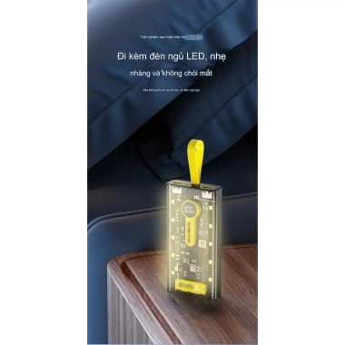 Pin sạc dự phòng 120W trong suốt PRAMI - Đa thiết bị, kèm cáp, giảm giá 22% 6