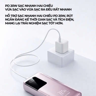 Pin sạc dự phòng 20.000mAh Gutek GT91 - Sạc nhanh 22.5W, tích hợp 2 dây USB, chỉ 289.000₫ 7