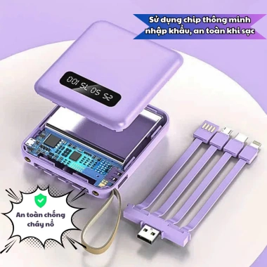 Pin sạc dự phòng 20.000mAh nhỏ gọn cầm tay, màn hình kỹ thuật số tráng gương - 118.666 VND 7