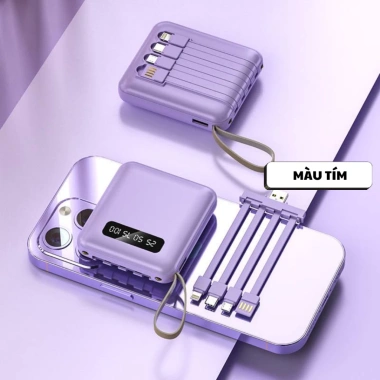 Pin sạc dự phòng 20.000mAh nhỏ gọn cầm tay, màn hình kỹ thuật số tráng gương - 118.666 VND 10
