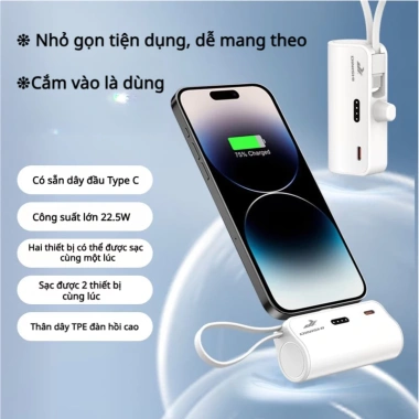 Pin sạc dự phòng 20.000mAh nhỏ gọn - Sạc nhanh cho mọi điện thoại, giá chỉ 96.795₫