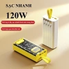 Pin sạc dự phòng 30.000-50.000mAh trong suốt PD120W/20W, 4 dây sạc đèn LED PLMALL 6